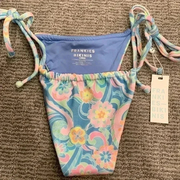 Frankies Bikinis Tia Terry String Bikini Bottom - Picture 7 of 9